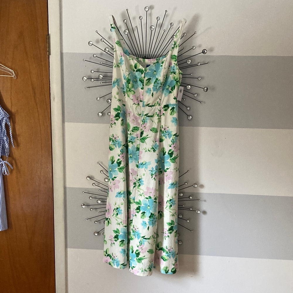 Old Navy Floral Midi Dress - Blue, Green, Pink